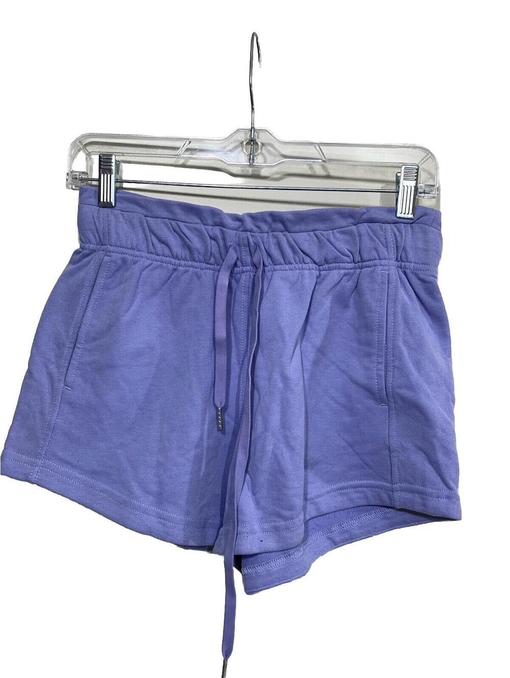 Ododos Sweat Shorts Womens XS Purple High Waisted Drawstring French TerryPockets